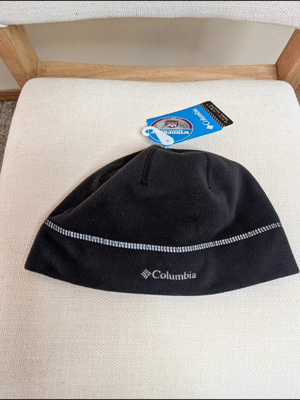 NWT Columbia Wind Bloc II Beanie Black Fleece Unisex S/M - Picture 2 of 8